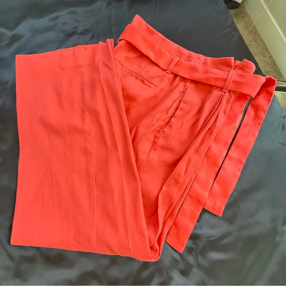 Banana‎ Republic High-Rise Wide-Leg Linen-Cotton Pant Size 12